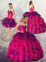 Popular Ball Gowns Sweetheart Detachable 2015 Quincenera Dresses