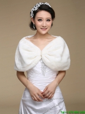 Modern Pearl Front Closure Faux Fur Wraps for 2015