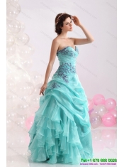2015 Wholesale Sweetheart Floor Length Quinceanera Dresses with Appliques