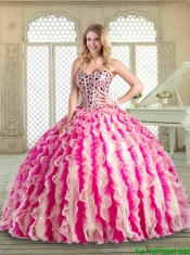 Lovely Sweetheart Quinceanera Dresses with Beading and Ruffles