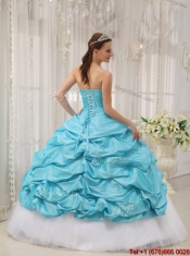 Pretty Ball Gown Sweetheart Quinceanera Dresses in Aqua Blue