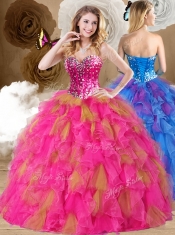 Lovely Ball Gown Sweetheart Ruffles Quinceanera Dresses in Multi Color