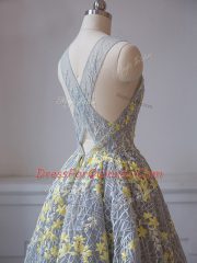 Stunning Sleeveless Lace Criss Cross Quinceanera Dama Dress