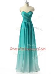 Multi-color Sweetheart Zipper Ruching Damas Dress Sleeveless