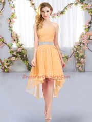 Perfect Sleeveless Belt Lace Up Dama Dress for Quinceanera