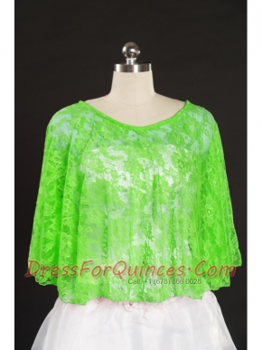Green Beading Lace Hot Sale Wraps for 2015