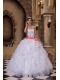 White Ball Gown Sweetheart Strapless Floor-length Organza Embroidery Quinceanera Dress