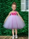 2014 Princess Lilac One Shoulder Knee-length Little Girl Dresses