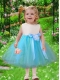 2014 Simple A-Line Scoop Tulle Little Girl Dresses with Bowknot