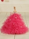 2015 Organza Bowknot Hot Pink Barbie Doll Dress 2015 Organza Bowknot Hot Pink Barbie Doll Dress