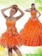 2015 Pretty Ruffles and Bowknot Sweetheart Quinceanera Dress in Orange 2015 Pretty Ruffles and Bowknot Sweetheart Quinceanera Dress in Orange