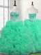 Popular Big Puffy Turquoise Quinceanera Dress with Beading and Ruffles Popular Big Puffy Turquoise Quinceanera Dress with Beading and Ruffles