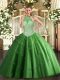 New Style Tulle Halter Top Sleeveless Lace Up Beading and Appliques Sweet 16 Quinceanera Dress in Green New Style Tulle Halter Top Sleeveless Lace Up Beading and Appliques Sweet 16 Quinceanera Dress in Green