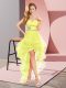 Tulle Sweetheart Sleeveless Lace Up Beading Quinceanera Court of Honor Dress in Yellow Tulle Sweetheart Sleeveless Lace Up Beading Quinceanera Court of Honor Dress in Yellow