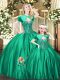 Sumptuous Green Ball Gowns Organza Sweetheart Sleeveless Beading Floor Length Lace Up Sweet 16 Dresses Sumptuous Green Ball Gowns Organza Sweetheart Sleeveless Beading Floor Length Lace Up Sweet 16 Dresses