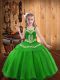 Green Ball Gowns Embroidery Kids Pageant Dress Lace Up Organza Sleeveless Floor Length Green Ball Gowns Embroidery Kids Pageant Dress Lace Up Organza Sleeveless Floor Length