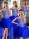 Royal Blue Tulle Lace Up Off The Shoulder Sleeveless Sweet 16 Dresses Brush Train Beading Royal Blue Tulle Lace Up Off The Shoulder Sleeveless Sweet 16 Dresses Brush Train Beading