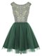 Modern Scoop Sleeveless Tulle Homecoming Dress Beading and Appliques Zipper Modern Scoop Sleeveless Tulle Homecoming Dress Beading and Appliques Zipper