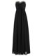Floor Length Black Prom Gown Chiffon Sleeveless Beading Floor Length Black Prom Gown Chiffon Sleeveless Beading