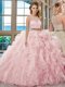 Artistic Floor Length Baby Pink Vestidos de Quinceanera Scoop Sleeveless Zipper Artistic Floor Length Baby Pink Vestidos de Quinceanera Scoop Sleeveless Zipper